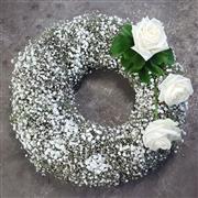 Gypsophila Wreath Funeral Tribute