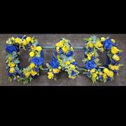 DAD Funeral Tribute Blue &amp; Yellow