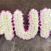 MUM Based White Funeral Flowers Tribute