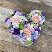 Loose Floral Heart Funeral Tribute