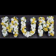 MUM Funeral Tribute Yellow White