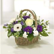 Purple and White Basket
