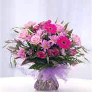 Pink Coloured Aquapack Bouquet