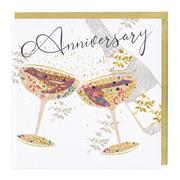 Anniversary Glasses Luxury Card