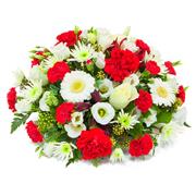 Red &amp; White Funeral Posy
