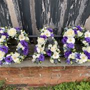 DAD Funeral Tribute Blue, Purple and White