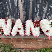 NAN Letters with Floral Heart