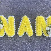 NAN Based Yellow Funeral Flowers Tribute
