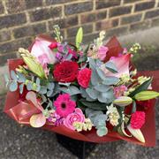 Valentines Florist Choice Hand Tied Bouquet