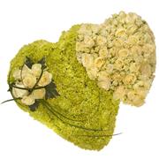 White Rose Double Heart