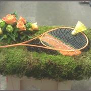 Badminton Racquet Tribute on 2 Foot x 1 Foot Base