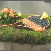 Badminton Racquet Tribute on 2 Foot x 1 Foot Base
