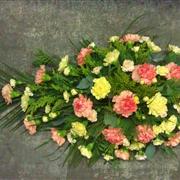 Orange and Yellow Carnation Single Ended Spray