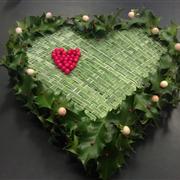 Woven Heart with Holly Edge