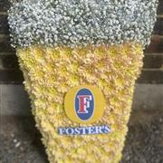 Fosters Pint Glass Funeral Tribute