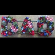 DAD Funeral Tribute Burgundy &amp; Blue