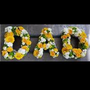 DAD Funeral Tribute Lime White Yellow