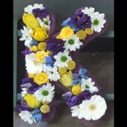 Loose Letter Purple, Yellow &amp; White (Spell any name or word)