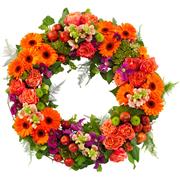 Orange &amp; Purple Wreath