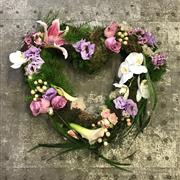 Traditional Open Heart Pink Lilac