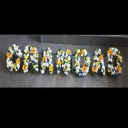 Grandad Funeral Tribute Blue White Yellow
