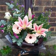 Peachy Pink Pastel Handtied Bouquet