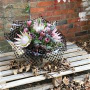 King Protea Exotic Hand Tied Bouquet