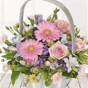 Pastel Delights Basket Arrangement