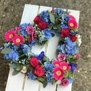Traditional Open Heart Blue and Pink