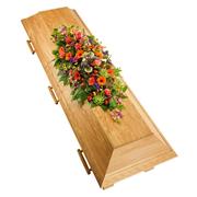 Orange and Purple Coffin Spray