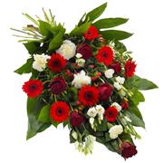 Red and White Funeral Sheaf