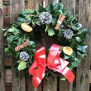 Decorated Holly Wreath