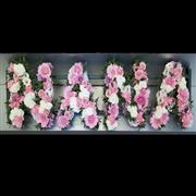 NANA Funeral Letters Pink &amp; White