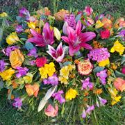 Casket Spray Bright and Vibrant