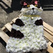 Cat Funeral Flowers Brown &amp; White