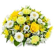 Yellow &amp; White Funeral Posy