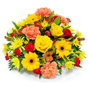 Yellow, Orange &amp; Red Funeral Posy