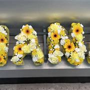 NANA Funeral Letters Yellow &amp; White