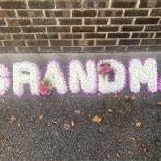 GRANDMA Funeral Flowers Tribute Based White
