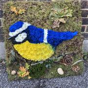 Blue Tit Bird Funeral Flowers Tribute