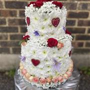 Two Tier Cake Floral Tribute