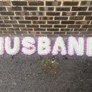 HUSBAND Funeral Flowers Tribute Based White
