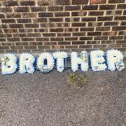 BROTHER Funeral Flowers Tribute Based White