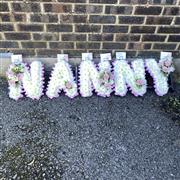 NANNY Funeral Flowers Tribute Based White