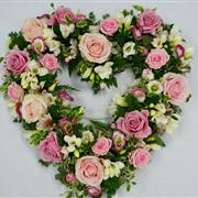 Small Open Heart Floral Tribute