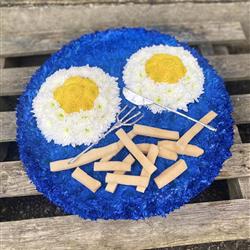 Egg and Chips Funeral Flowers Tribute