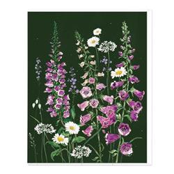 Wild Foxgloves Floral Art Card