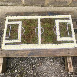 Football Pitch Funeral Flowers Tribute