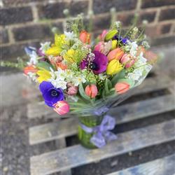 Spring Florist Choice Vase of Flowers