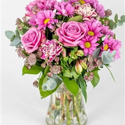 Graceful Pink Handtied Bouquet